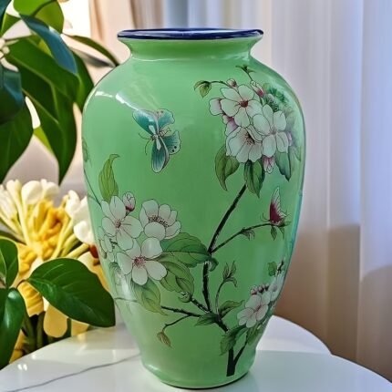 Elegant Large Ceramic Floral Vase Perfect for Home Décor